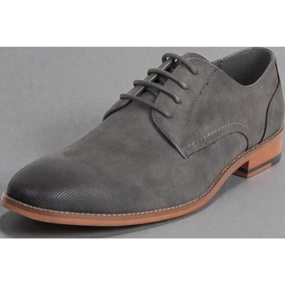 Kenneth Cole 8M NEW Unlisted Mens Gray Dress Shoes Cheer Buck Lace Up Cap Toe main image 10